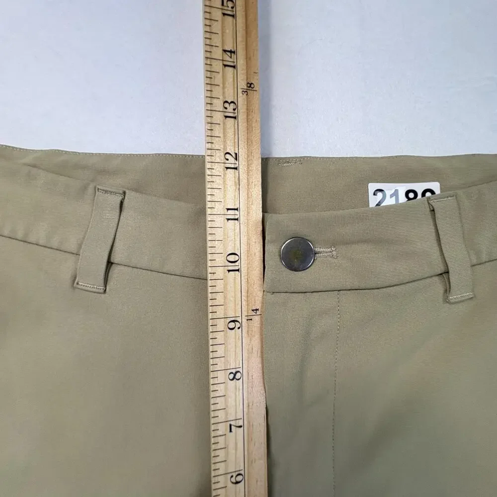 Lululemon Commission Relaxed Shorts Mens 32 Khaki Warpstreme 10” Chino